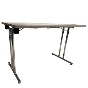 Cadeiras de mesa dobráveis portáteis para piquenique, cadeiras de mesa dobráveis de plástico com 6 pés e 10 pessoas redondas de metal, ajustável para perna, móveis