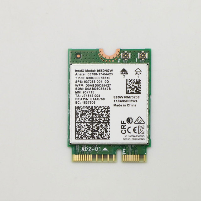 9560NGW M.2 Key E 2230 WiFi 5 Wireless Card 300Mbps Dual Band 2.4G/5G 802.11ac 5.1 CNVio Network Adapter for Laptop