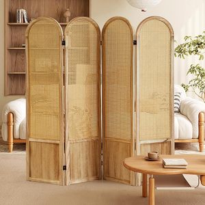 Japanese Design Room Divider 4 Panel Folding Privacy Screen Bedroom Home Office Separation Freestanding Wood <strong>Partition</strong> - Product Image 2