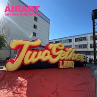 Mur de mots de lettre gonflable bricolage, ballon de fond de logo gonflable pour la publicité d'idées d'événements promotionnels