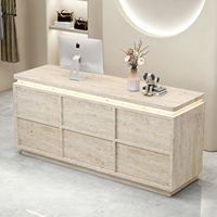 Comptoir d'accueil plat moderne pour bureau, hôtel, ou magasin de vêtements – Conception de comptoir de caisse