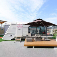 R5 Maison mobile de luxe moderne de 40 pieds, respirante, en bois et acier, préfabriquée, type conteneur maritime, avec panneaux sandwich, pour hôtel ou atelier