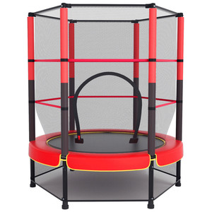 Neues Design 54' Kinder-Trampolin Hochelastische Matte Robuster Rahmen Kindertrampolin mit Sicherheits-Umzäunung für Zuhause - Product Image 1