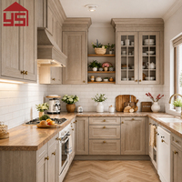 Ensemble d'îlots de cuisine en contreplaqué de qualité supérieure avec comptoir en quartz, solution complète pour toute la maison, projets de villas