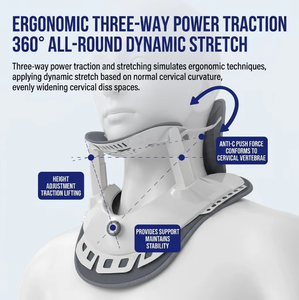 Dispositivo de Tracción Cervical Ergonómico, Soporte Cervical Inflable para Alivio del <span class=keywords><strong>Dolor</strong></span> de <span class=keywords><strong>Cuello</strong></span>, Corrección de Postura, Certificado CE Clase II - Product Image 2