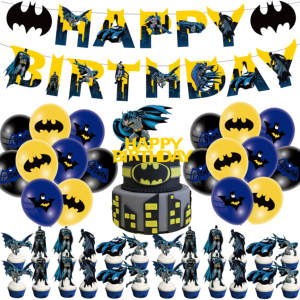 Banderoles en papier sur le thème de l'anniversaire de Spider-Man Peter Parker pour garçons avec un topper de gâteau, couleur et taille personnalisables, montage facile - Product Image 2