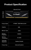 H FLASH Hot Selling DDR4 Memoria Ram 4gb 8gb 16gb 32gb 3200mhz Original DDR3 Memory Ram for Desktop PC Notebook