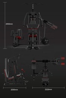 Station d'entraînement multifonctionnelle pour la maison, rack à squats et banc commercial pour la musculation, machine Smith pour la musculation