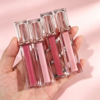 Tubes de brillant à lèvres de luxe en cristal, forme de gemme facetée, conteneur vide avec capuchon doré et applicateur pinceau