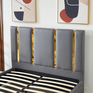 <span class=keywords><strong>Letto</strong></span> di Lusso Europeo Morbido Queen/King Size con Struttura Imbottita in Tessuto, Contenitore e Regolabile, Comodo e Durevole, Arredamento per <span class=keywords><strong>Camera</strong></span> da <span class=keywords><strong>Letto</strong></span> - Product Image 5