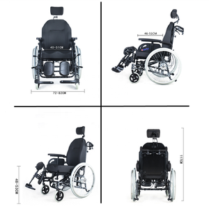 Kursi Roda Miring Manual, Kursi Roda Manual <span class=keywords><strong>High</strong></span> <span class=keywords><strong>Back</strong></span>, untuk Kursi Roda Cerebral Palsy - Product Image 5