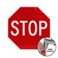 Conforme aux normes MUTCD, panneau de signalisation routière personnalisé de 24 x 24 pouces, panneau de signalisation de sécurité pour arrêt routier, plaque en aluminium hautement réfléchissante