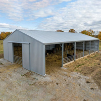 Structure en acier préfabriquée avancée pour abri à moutons, hangar à vaches à grande échelle pour l'élevage