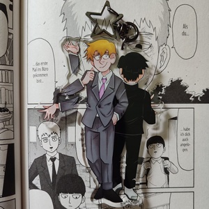 OEM ODM <span class=keywords><strong>Anime</strong></span> MP100 Reigen <span class=keywords><strong>Mob</strong></span> Charm Acrílico de Doble Cara - Product Image 1