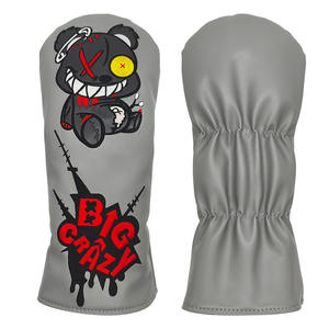 Housse de protection pour driver de golf en cuir PU imperméable de qualité supérieure # 3 # Housse de tête de club de golf hybride Fairway UT avec fermeture élastique 460cc personnalisée GH-723 - Product Image 4