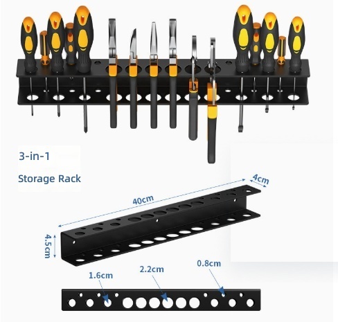 black-G-9 (Étagère de rangement trois-en-un)