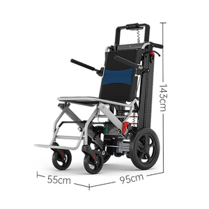 Fauteuil roulant électrique pliable jaune en acier, avec système à quatre roues et chenilles, pour personnes handicapées - Product Image 5