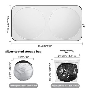 Parasole Auto Estivo, Copertura Parasole per Parabrezza, Protezione Solare per Auto, <span class=keywords><strong>Tenda</strong></span> Isolante Termica in Nylon - Product Image 5