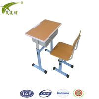 Bureau et chaises réglables meubles d'école de classe ensemble de siège unique pour étudiants bureau d'école pour étudiants