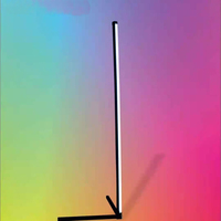 Lámpara de pie Led inteligente minimalista con soporte nórdico, diseño moderno, lámpara de pie de esquina Led RGB, luz activada, luz nocturna