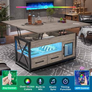 Mesa de centro multifuncional de alta gama para uso doméstico transfronterizo, mesa de almacenamiento para sala de estar y dormitorio, mesa sencilla para apartamentos pequeños - Product Image 4
