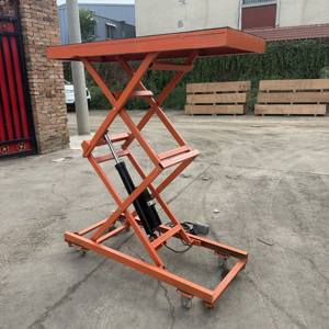 JUNCHI JUNCHI-01 petite <span class=keywords><strong>table</strong></span> élévatrice hydraulique électrique/tabouret pour la décoration de l'application de carrelage de construction murale 200kg ascenseur - Product Image 2