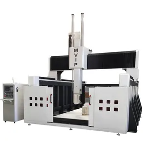 Mesin pahat cnc 5 sumbu, mesin penggilingan pola kayu tugas berat, pemotong aluminium cnc router