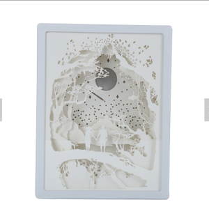 Lampe de chevet 3D sculptée en papier, luminaire à LED, idéal pour une Table, une chambre à coucher, ou comme cadeau du Festival, pour <span class=keywords><strong>la</strong></span> fête des mères ou une amie - Product Image 4