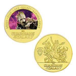 7 Pièces de monnaie commémoratives en or de la série Marvel des Gardiens de la Galaxie, films américains, objets de collection - Product Image 6