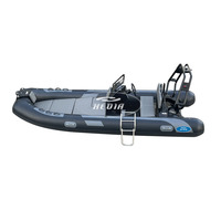 Bateaux pneumatiques Hedia 16 pieds Rib 480, bateaux pneumatiques en aluminium à fond en V profond, bateaux de pêche, dinghy à vendre