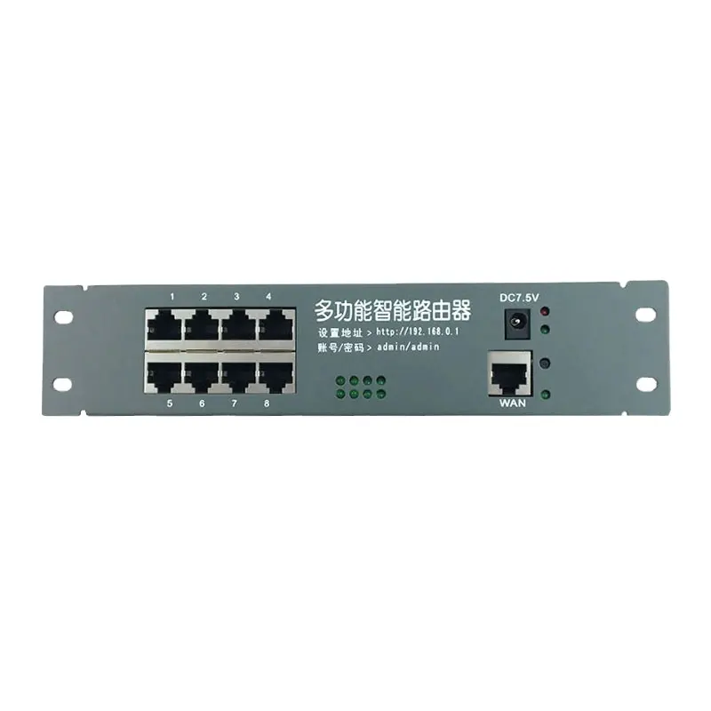 Distribusi Kabel 8Port Modul Router Kawat OEM/ODM Alamat IP 192.168.0.1 Modul Kotak Kabel Rumah Tangga Admin Pengguna