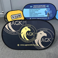Panneau publicitaire horizontal grand format 3,5x8,5 pieds, type A-frame, bannières pop-up - ovales |   Banderoles latérales, cadre pop-up horizontal