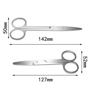 Tijeras de acero inoxidable con punta redonda para cortar cinta para párpados dobles y cinta para realce de párpados; tijeras experimentales para - Product Image 1