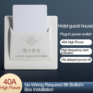 Tarjeta de Hotel de Alta/Baja Frecuencia para Interruptor de Energía, Compatible con Cualquier Tipo de Tarjeta, Interruptor de Tarjeta Normal AC220V 40A, Utilizado en Hoteles - Product Image 3