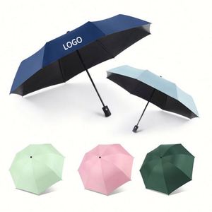 Promotional Designer Auto Sunshade Paraguas Custom logo Compact Portable <b>Automatic</b> Windproof 3 Folding <b>Umbrella</b> with logo - Product Image 1