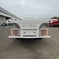 Semi-remorque plateau Luyi 3 essieux 40 pieds pour transport de conteneurs 20/40 pieds avec verrous à torsion