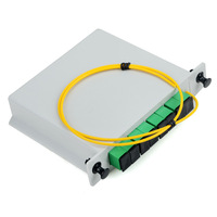 Répartiteur optique PLC 1x8 enfichable, connecteur SC/APC, CATV 1:8, pigtail 50cm, matériau ABS, garantie 5 ans