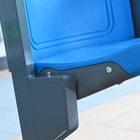 Siège de stade pliable VIP en HDPE à fixation au sol avec accoudoir incurvé, design fixe, imperméable CS-V1-GL