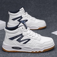 Chaussures montantes pour hommes, tendance, polyvalentes, décontractées, automne/hiver 2025, chaussures de sport tendance pour étudiants, ajouter de la hauteur, maille
