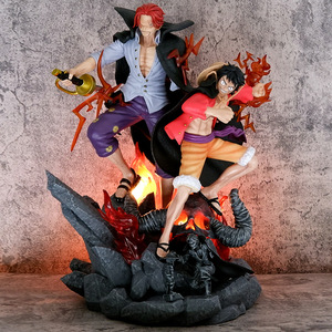50cm PVC Anime dibujos animados cuatro emperadores modelo coleccionable muñeca juguete mono D. Luffy Shanks Figura One Pieces Light Toy Box - Product Image 4