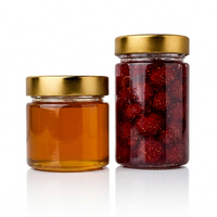 Envases de Vidrio Transparente de 100 ml para Mermelada y Miel, con Tapas Metálicas Herméticas