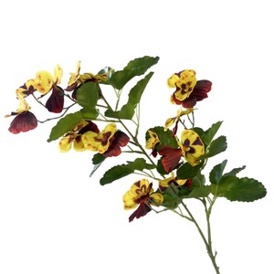 Artificial Pansies <b>Single</b> Branch Silk <b>Flowers</b> High Simulation Wedding Decorations Outdoor Use - Product Image 1