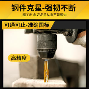 Juegos de Machos de Roscar con Recubrimiento de Titanio para Máquinas que Contienen Cobalto, Herramientas de Perforación de Acero Inoxidable - Product Image 2