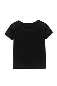 <span class=keywords><strong>Camiseta</strong></span> básica personalizada Unisex para niños pequeños, camisetas 100% de algodón de manga corta de Color sólido liso en blanco, camisetas para niños y niñas - Product Image 6