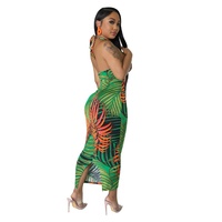 2023 Sexy robe de pansement femmes mode robe imprimée florale dame été robes décontractées