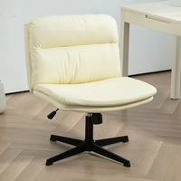 Table et chaise de bureau réglables en hauteur, élégantes, sans accoudoirs, pour la chambre à coucher, le maquillage, les jambes croisées, avec roulettes