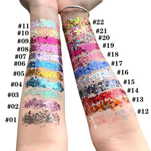 Grosir Glitter Kosmetik Jumlah Besar Longgar Kuku Perak Glitter Campuran Chunky Glitter Bubuk Label Pribadi - Product Image 4