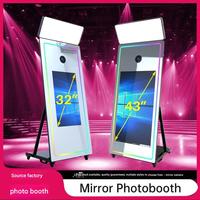 Miroir magique numérique 32 43ipad, photomaton, cadre en verre, design complet, miroir selfie, photomaton, kiosque miroir