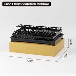 Thép chống gỉ đồ nấu nướng tấm ăn tối món ăn dây giá kệ với bảng cống khay - Product Image 3