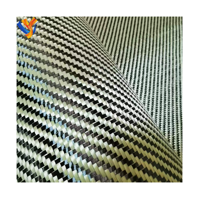 Factory Wholesale 3k 2x2 Twill 200g Carbon Fiber Hybrid Aramid Fabric Carbon Fiber Fabric